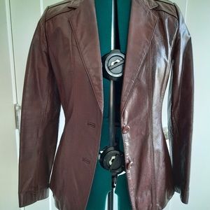 Vintage 70s Women's Leather Blazer